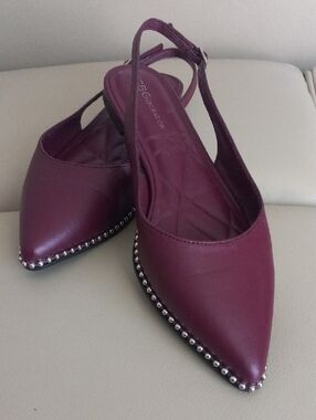 BCBGeneration Women's Plum Pointed Slingback Flats with Stud Trim Size 6.5M
